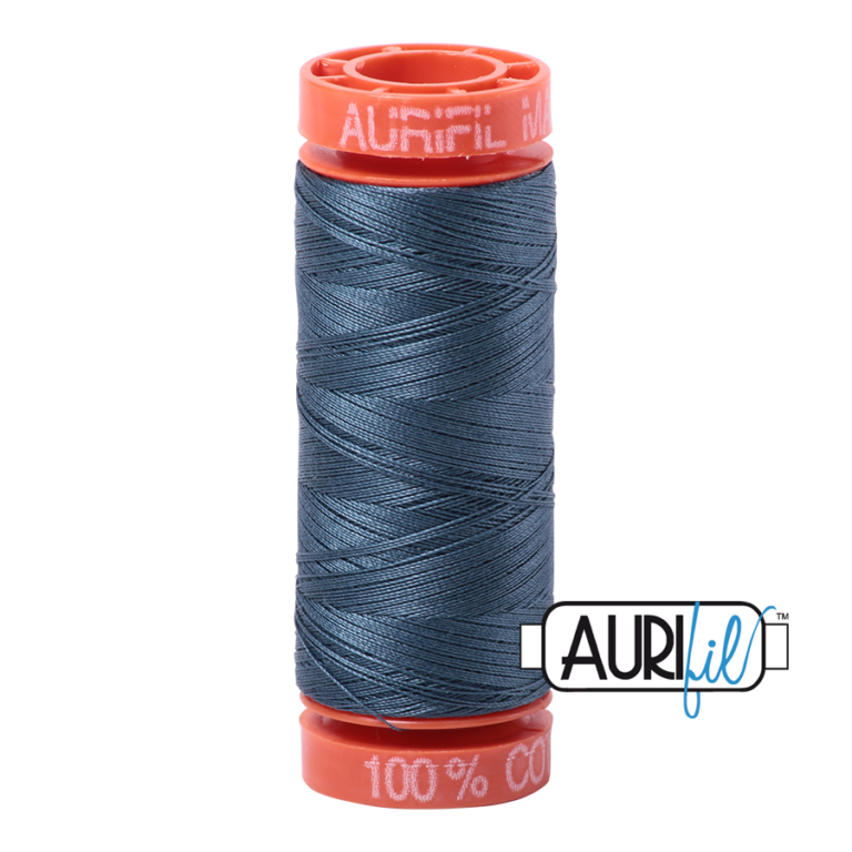 Fils Aurifil Mako 50 (200m) : 1310 Medium Blue Grey