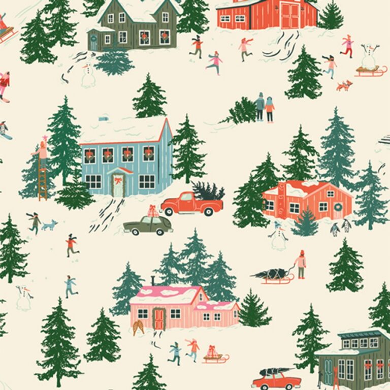 Art Gallery Fabrics Christmas in the cabin MERRY TOWN